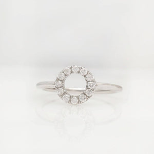 Diamond Open Circle Ring