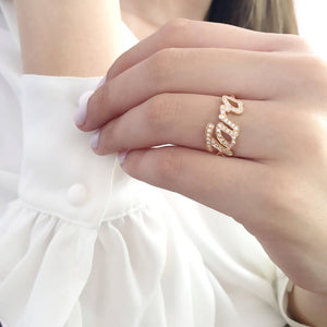 Personalized Ring With Diamonds