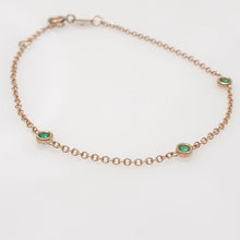 Load image into Gallery viewer, 3 Emeralds Bracelet
