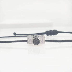 Camera Bracelet With Black Diamonds