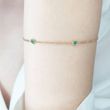 Load image into Gallery viewer, 3 Emeralds Bracelet
