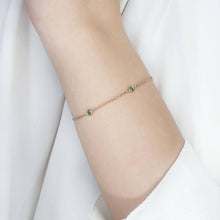 Load image into Gallery viewer, 3 Emeralds Bracelet
