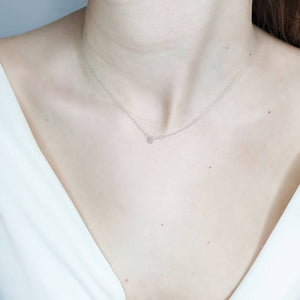 Princess Cut Solitaire Necklace