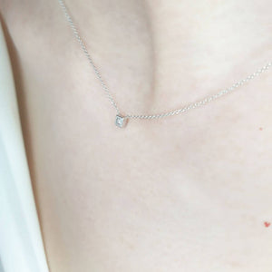 Princess Cut Solitaire Necklace