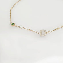 Load image into Gallery viewer, Emerald Bracelet With Letter D
