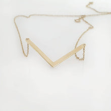 Load image into Gallery viewer, V Gold Necklace
