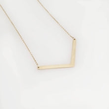 Load image into Gallery viewer, V Gold Necklace
