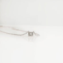 Load image into Gallery viewer, Princess Cut Solitaire Necklace
