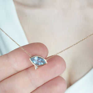 “Patmos” aquamarine necklace
