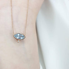 Load image into Gallery viewer, “Patmos” aquamarine necklace
