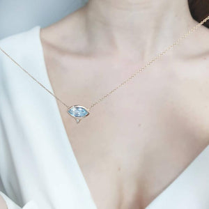“Patmos” aquamarine necklace