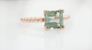 Green Tourmaline Gold Ring