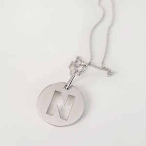 Initial Necklace In Solid Gold