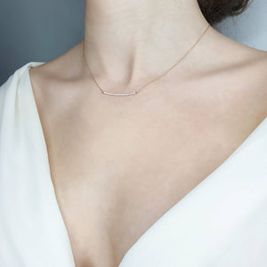 Diamond Bar Necklace