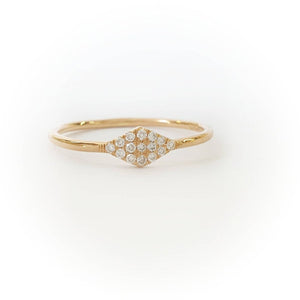 Rhombus diamond ring