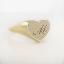 Load image into Gallery viewer, Gold Heart Signet Ring
