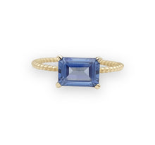 Load image into Gallery viewer, Sapphire solitaire ring in solid gold
